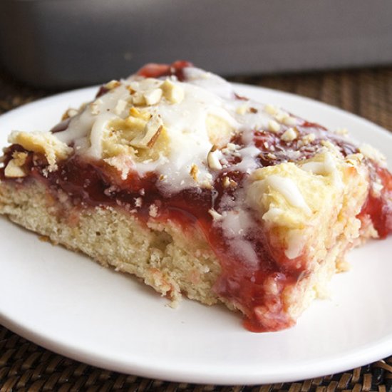 Easy Cherry Almond Coffee Cake