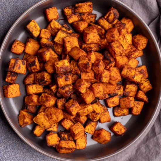 Crispy Sweet Potato Cubes