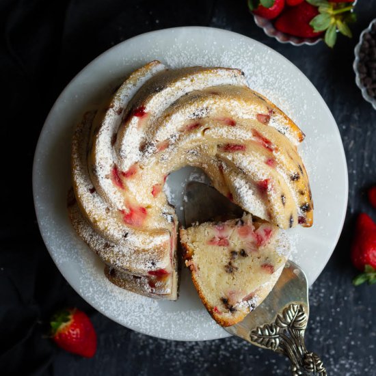 Strawberry Cream Cheese Pound Cake