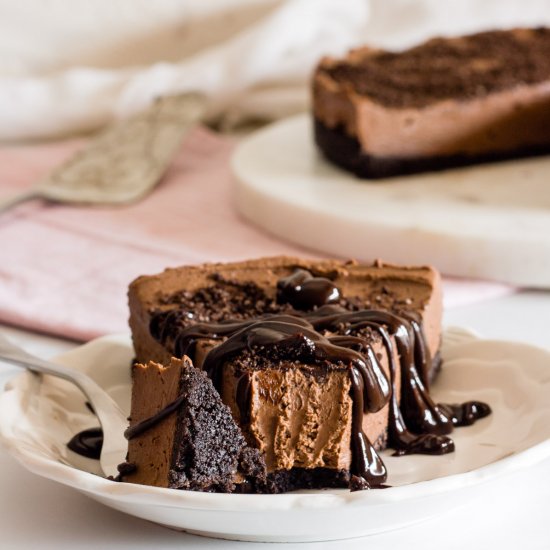 Eggless Chocolate Cheesecake