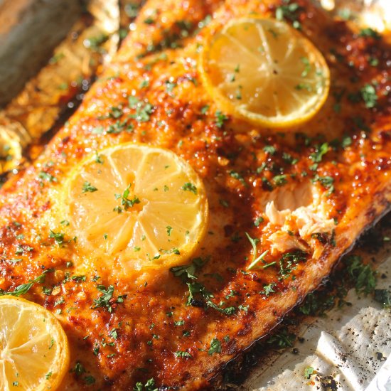 Oven-Baked Salmon with Lemon