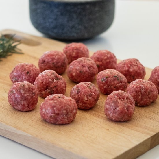 Homemade meatballs and pasta sauce