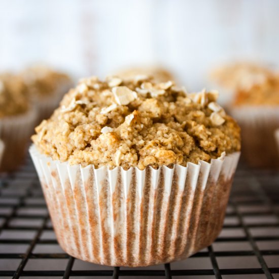 Apple Cinnamon Oatmeal Muffins