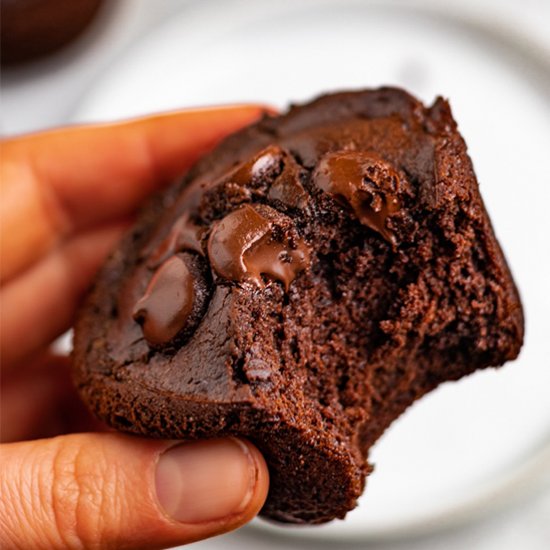 chocolate black bean muffins