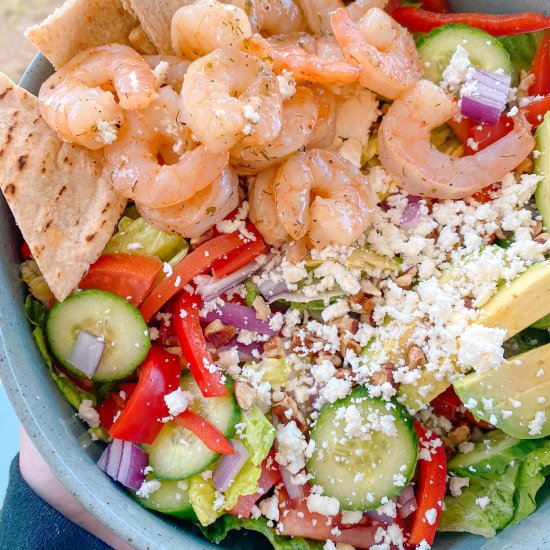 Shrimp and Feta Greek Salad