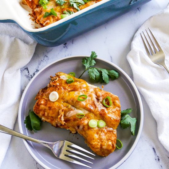 Creamy Chipotle Chicken Enchiladas