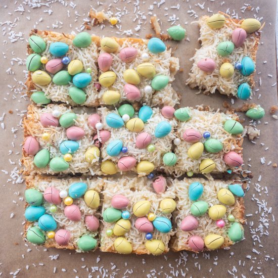 Mini Egg & Marzipan Magic Bars