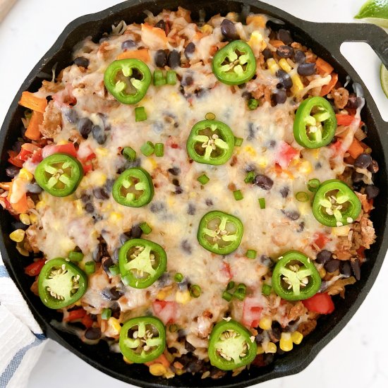 Turkey and Black Bean Taco Skillet