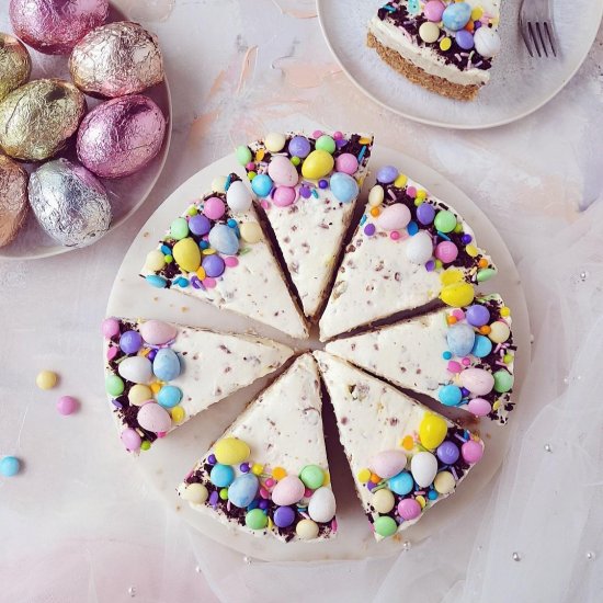 No Bake Easter Cheesecake