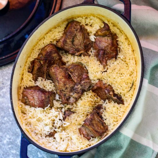 Baked Lamb and Rice