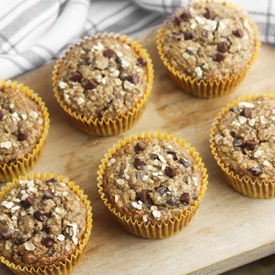 PB, Oatmeal, Banana Muffins