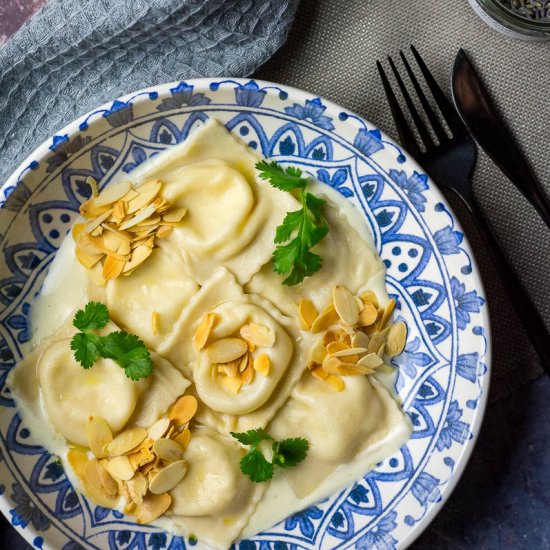 Homemade Cheese & Lavender Pasta