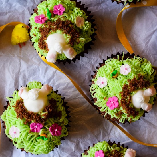 Easter Bunny Butt cupcakes