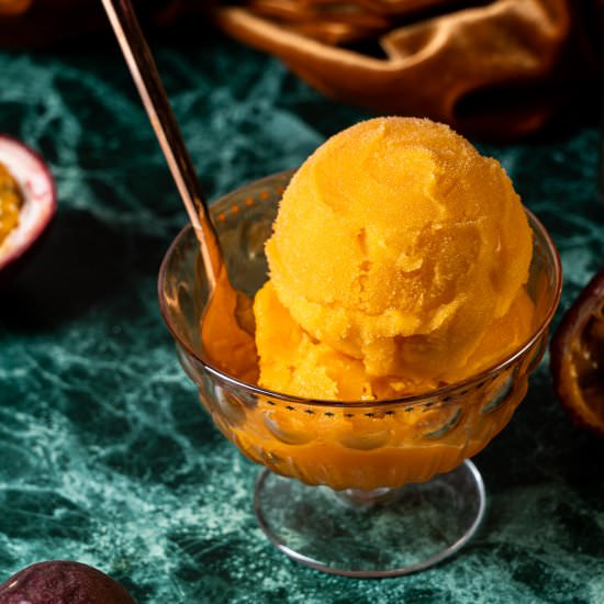 Passion Fruit Jasmine Sorbet