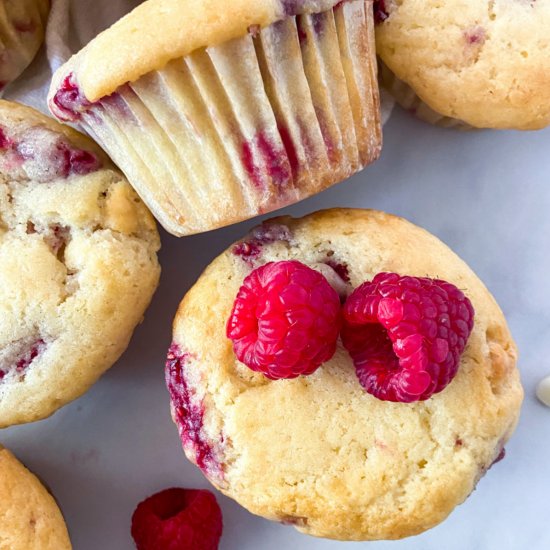 White Chocolate Raspberry Muffins