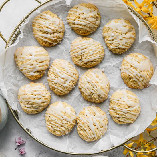 Gluten Free Iced Lemon Cookies