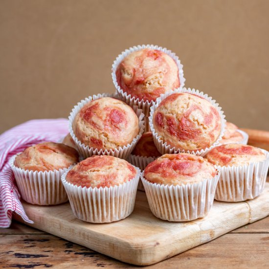 Ginger Rhubarb Muffins