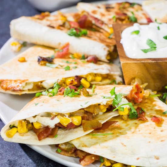 Goat Cheese & Green Chile Quesadill