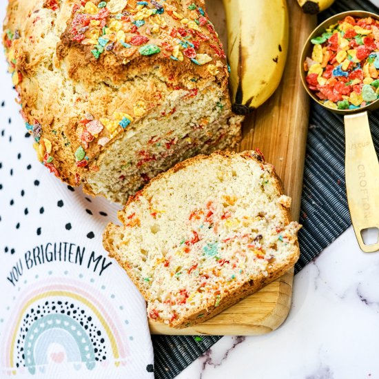 Fruity Pebbles Banana Bread Recipe