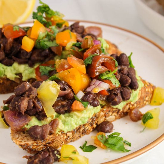 Black Bean Avocado Toasts