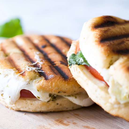 Two Cheese Tomato Artichoke Panini