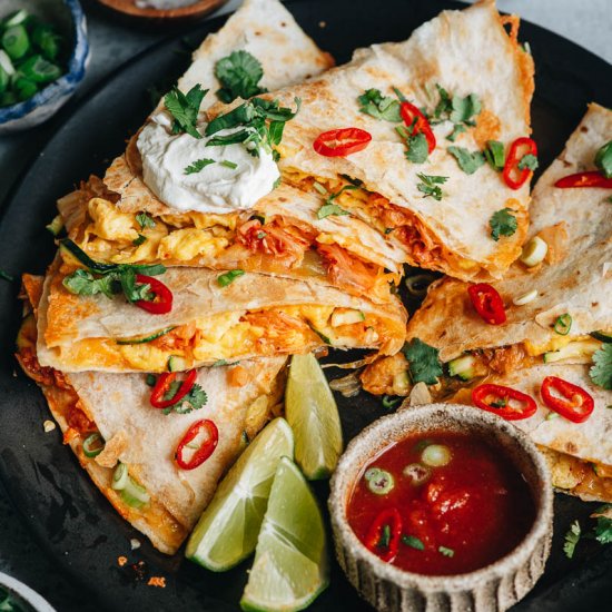 Egg and Kimchi Quesadilla