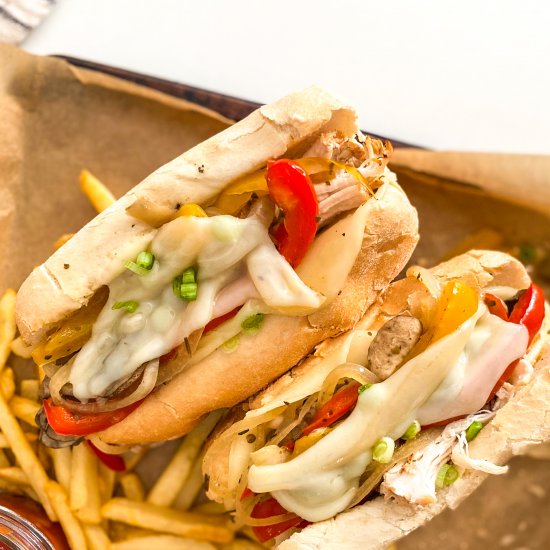 Chicken Cheesesteaks (crock-pot)