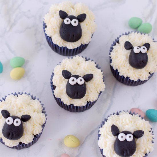 Sheep Cupcakes for Easter