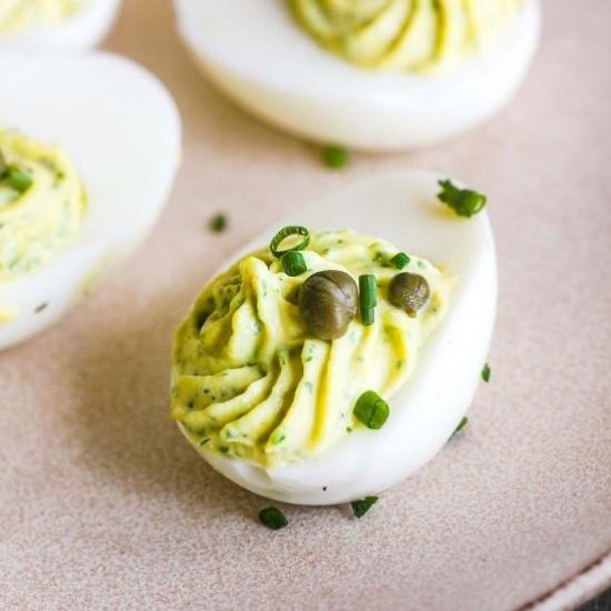 Green Goddess Deviled Eggs