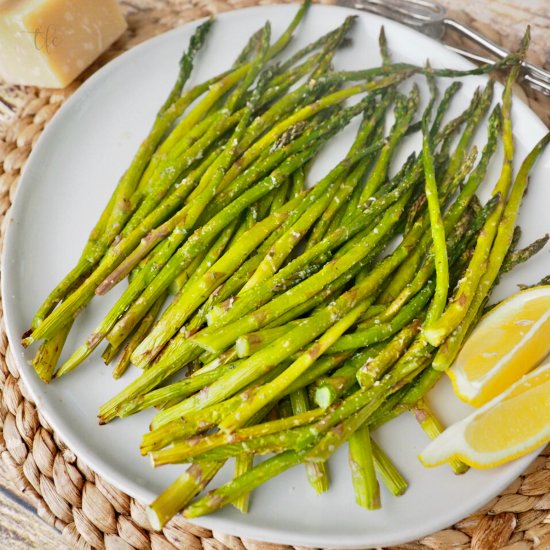 Air Fryer Asparagus with Parmesan