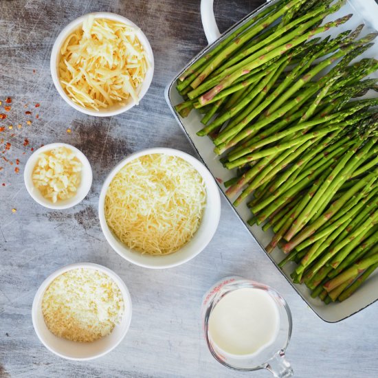 Cheesy Asparagus Bake (low carb)