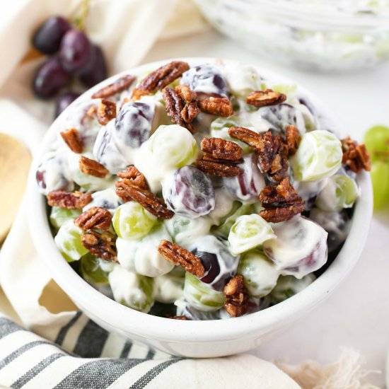 Creamy Grape Salad Made with Yogurt