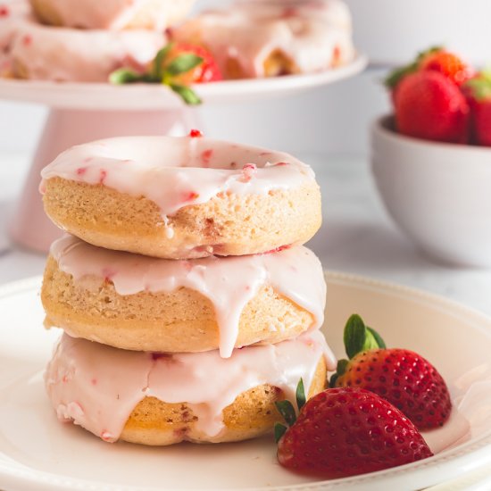 Strawberry Frosted Donuts