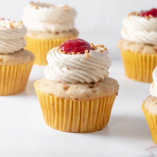 Peanut Butter + Jelly Cupcakes