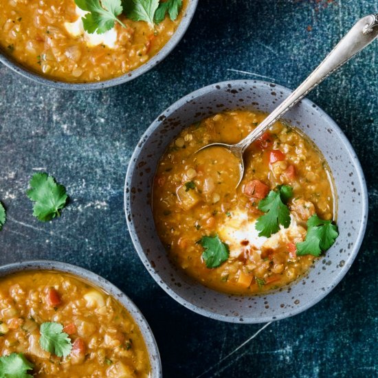 Ethiopian Red Lentil Vegetable Stew