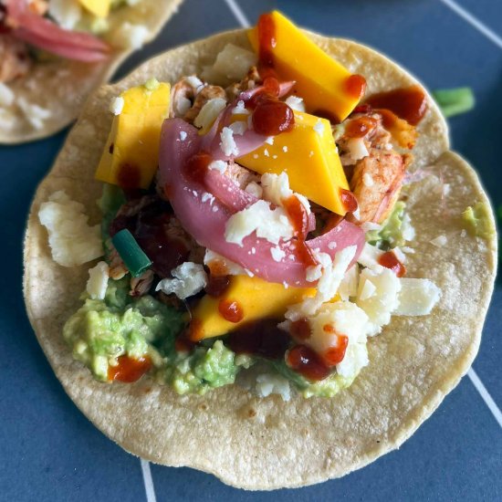 Crispy Baked Chicken Tostadas