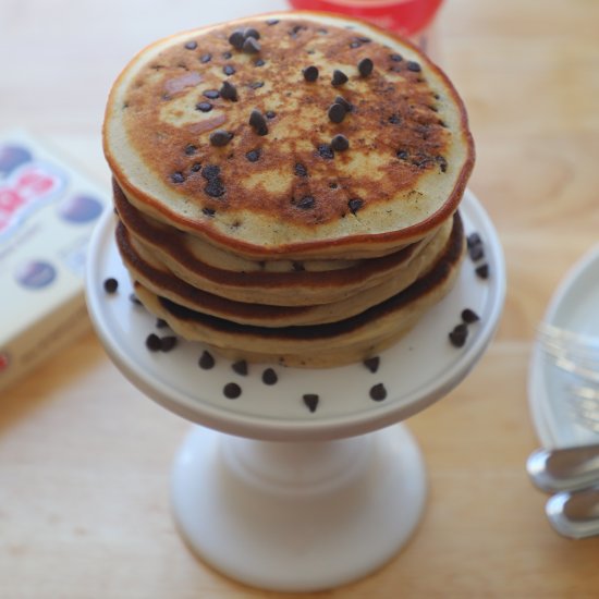 Malted Milk Chocolate Chip Pancakes