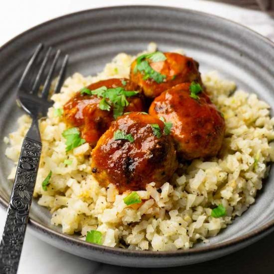 Buffalo chicken meatballs