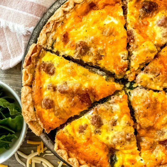 Sausage Spinach Quiche