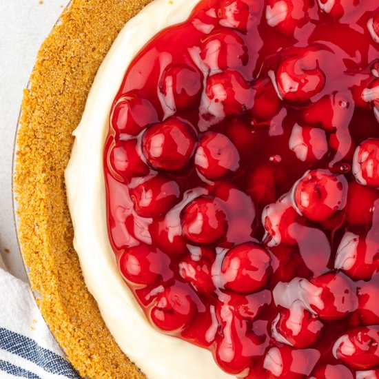 No Bake Cherry Cream Cheese Pie