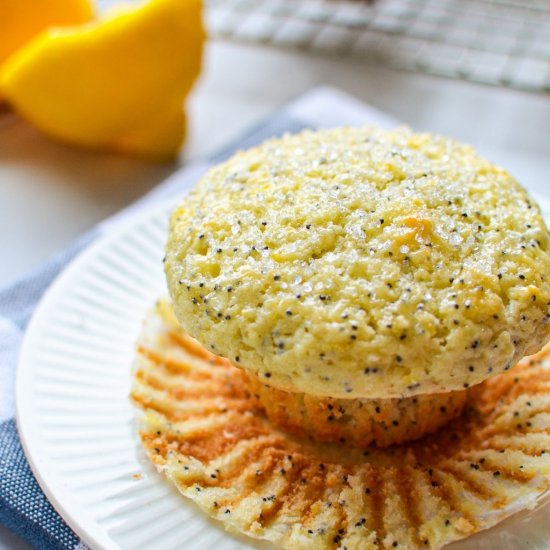 Sourdough Lemon Poppy Seed Muffins