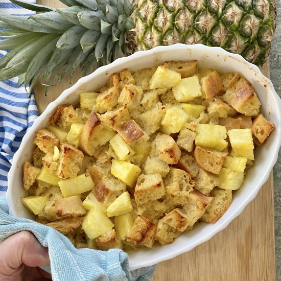 Fresh Pineapple Bread Pudding