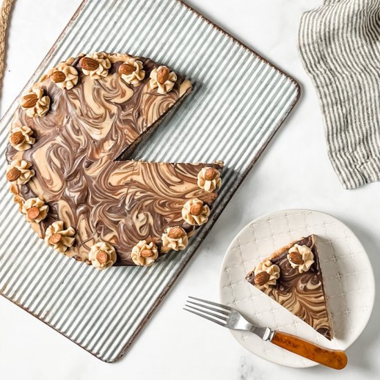 mocha ganache macaroon tart