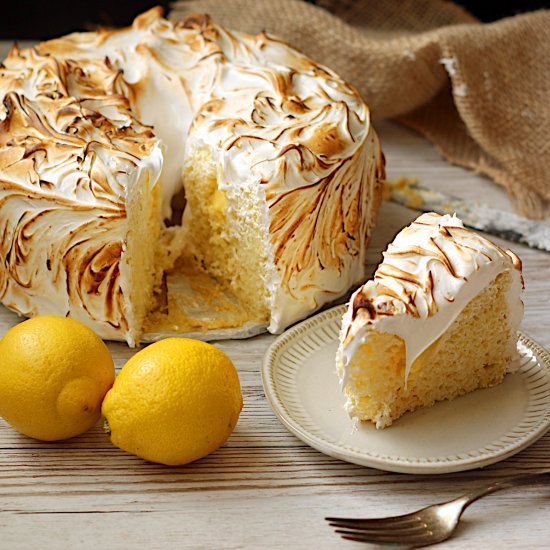 Lemon Meringue Chiffon Cake