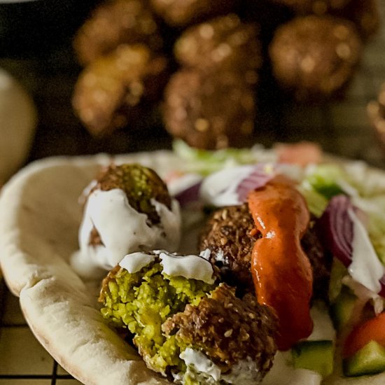 Herb and Turmeric Falafel