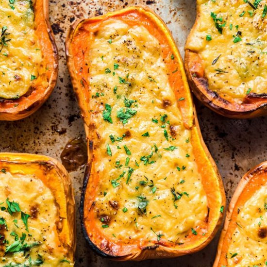 Vegan Cheesy Butternut Squash