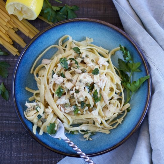 Tuna Pasta with Lemon and Capers