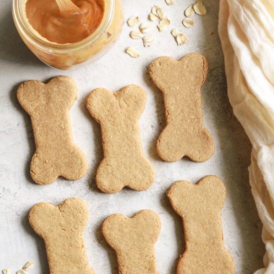 Peanut Butter Oat Dog Treats