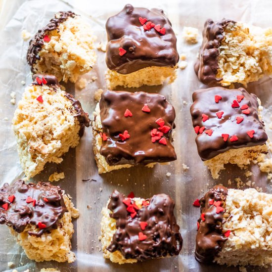 Chocolate-Dip Rice Krispies Treats