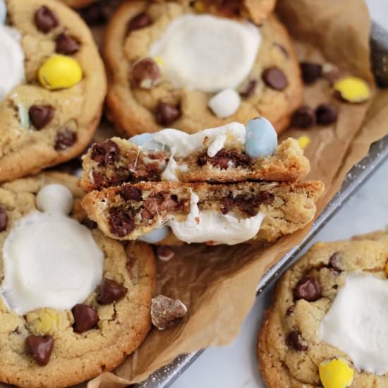 Mini Egg Marshmallow Cookies